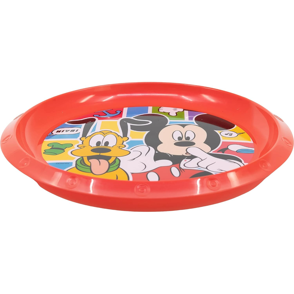 SET PAPPA 5 PEZZI TOPOLINO DISNEY PIATTI BICCHIERE POSATE CONFEZIONE REGALO - ST74315