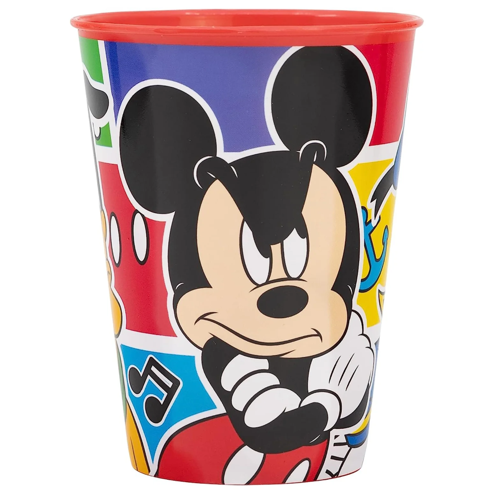 SET PAPPA 5 PEZZI TOPOLINO DISNEY PIATTI BICCHIERE POSATE CONFEZIONE REGALO - ST74315