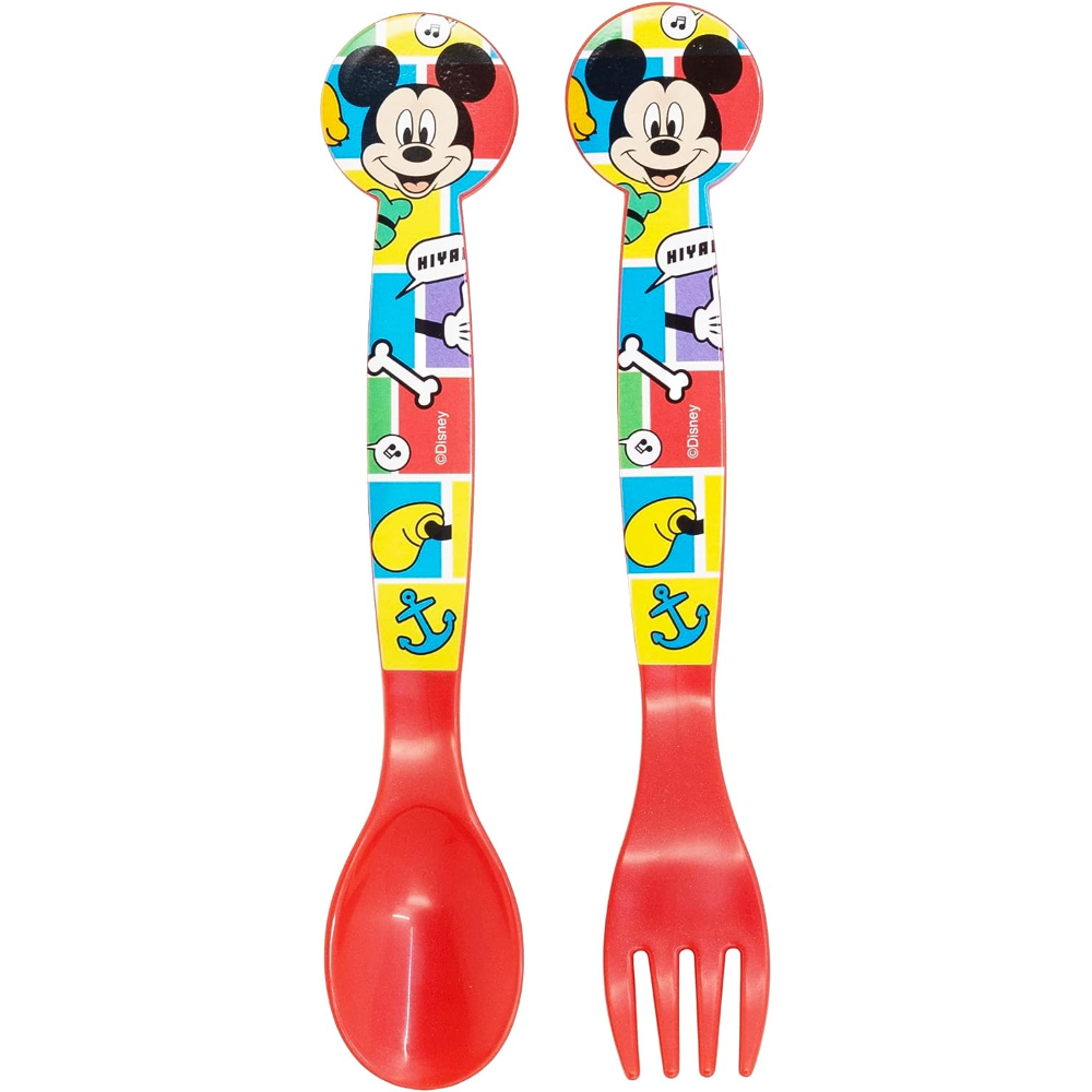SET PAPPA 5 PEZZI TOPOLINO DISNEY PIATTI BICCHIERE POSATE CONFEZIONE REGALO - ST74315
