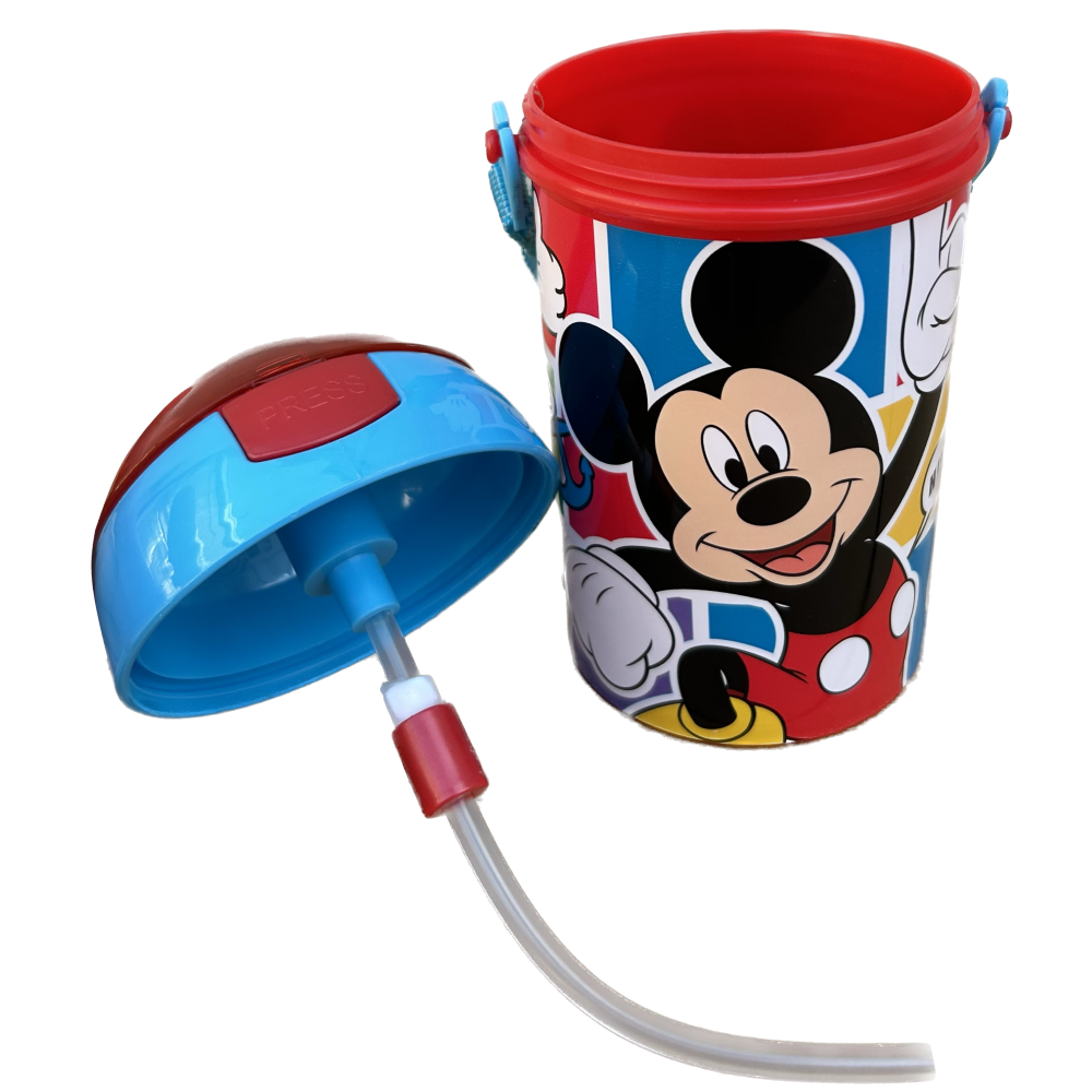 BORRACCIA POP-UP TOPOLINO DISNEY BOTTIGLIA IN PLASTICA RIUTILIZZABILE CON TRACOLLA 450 ML - ST74369