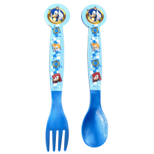 SET PAPPA 5 PEZZI SONIC PIATTI BICCHIERE POSATE CONFEZIONE REGALO - ST40550