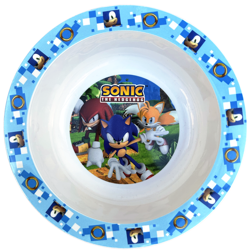 SET PAPPA 5 PEZZI SONIC PIATTI BICCHIERE POSATE CONFEZIONE REGALO - ST40550