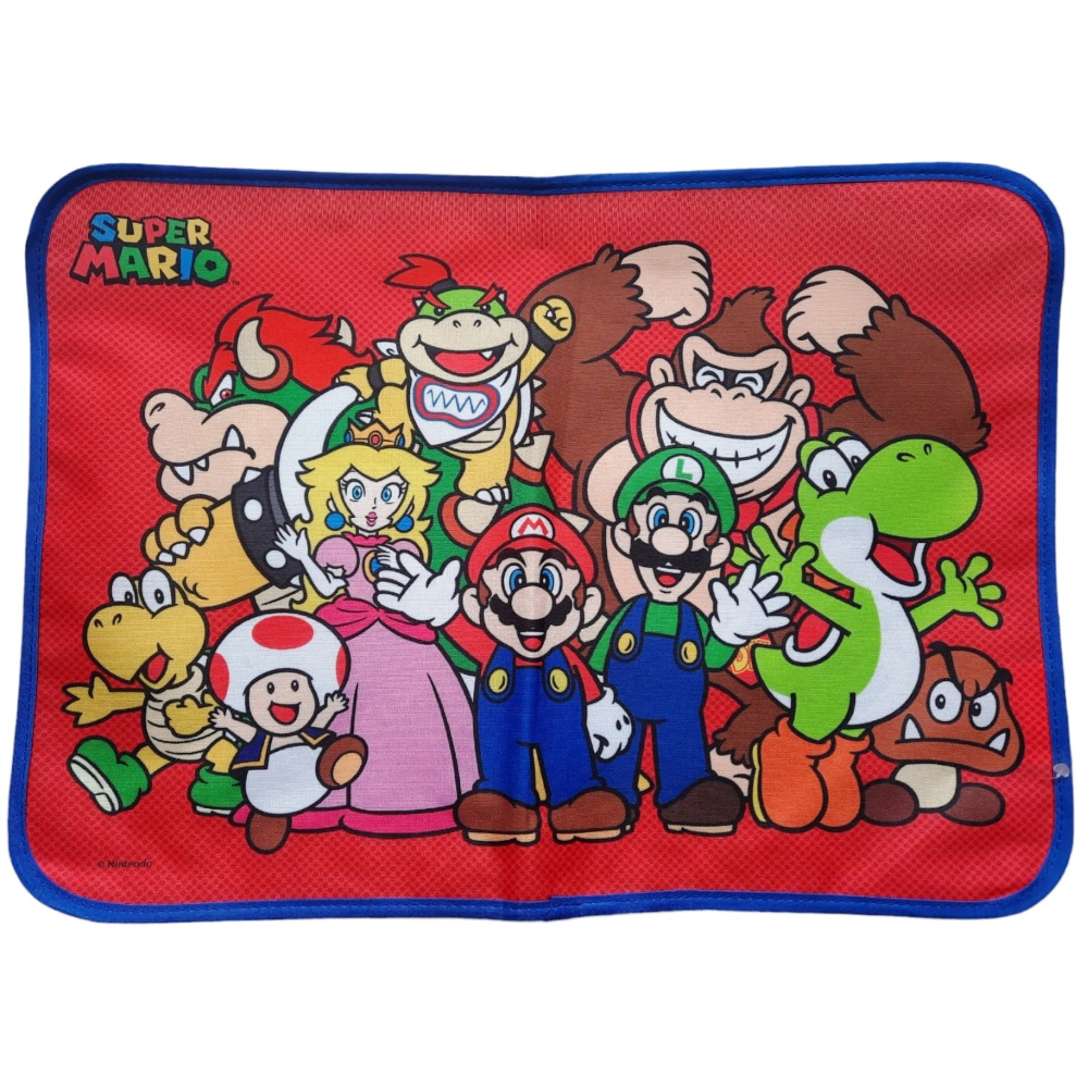 TOVAGLIETTA SUPER MARIO COLAZIONE SCUOLA IN POLIESTERE IMPERMEABILE CM. 40X30 - TV09SM