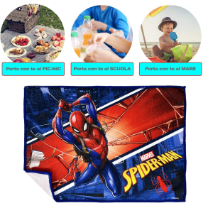 TOVAGLIETTA MAGICA SPIDERMAN MARVEL IN TESSUTO DA COLAZIONE PRANZO CM.40X30 - SP0864