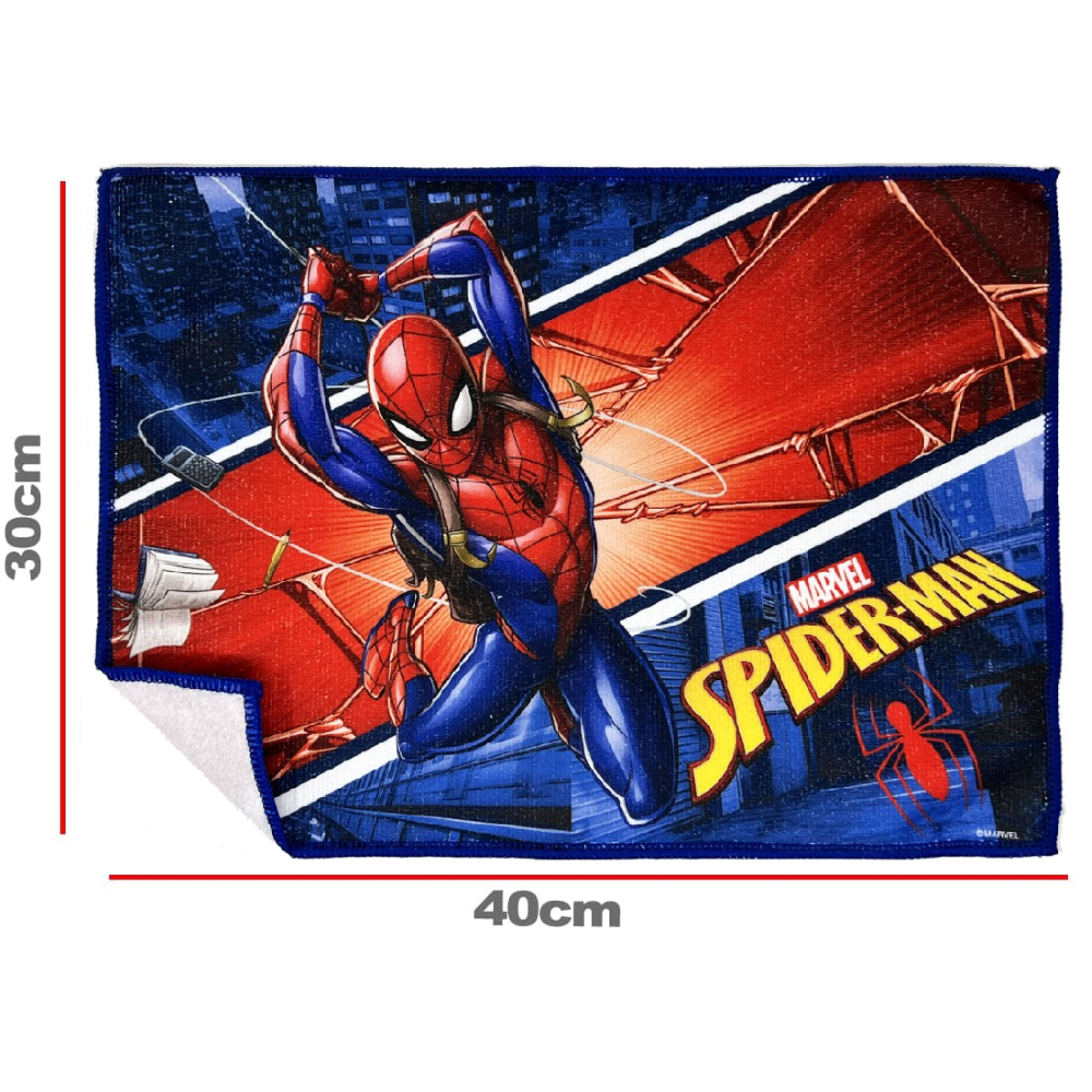 TOVAGLIETTA MAGICA SPIDERMAN MARVEL IN TESSUTO DA COLAZIONE PRANZO CM.40X30 - SP0864