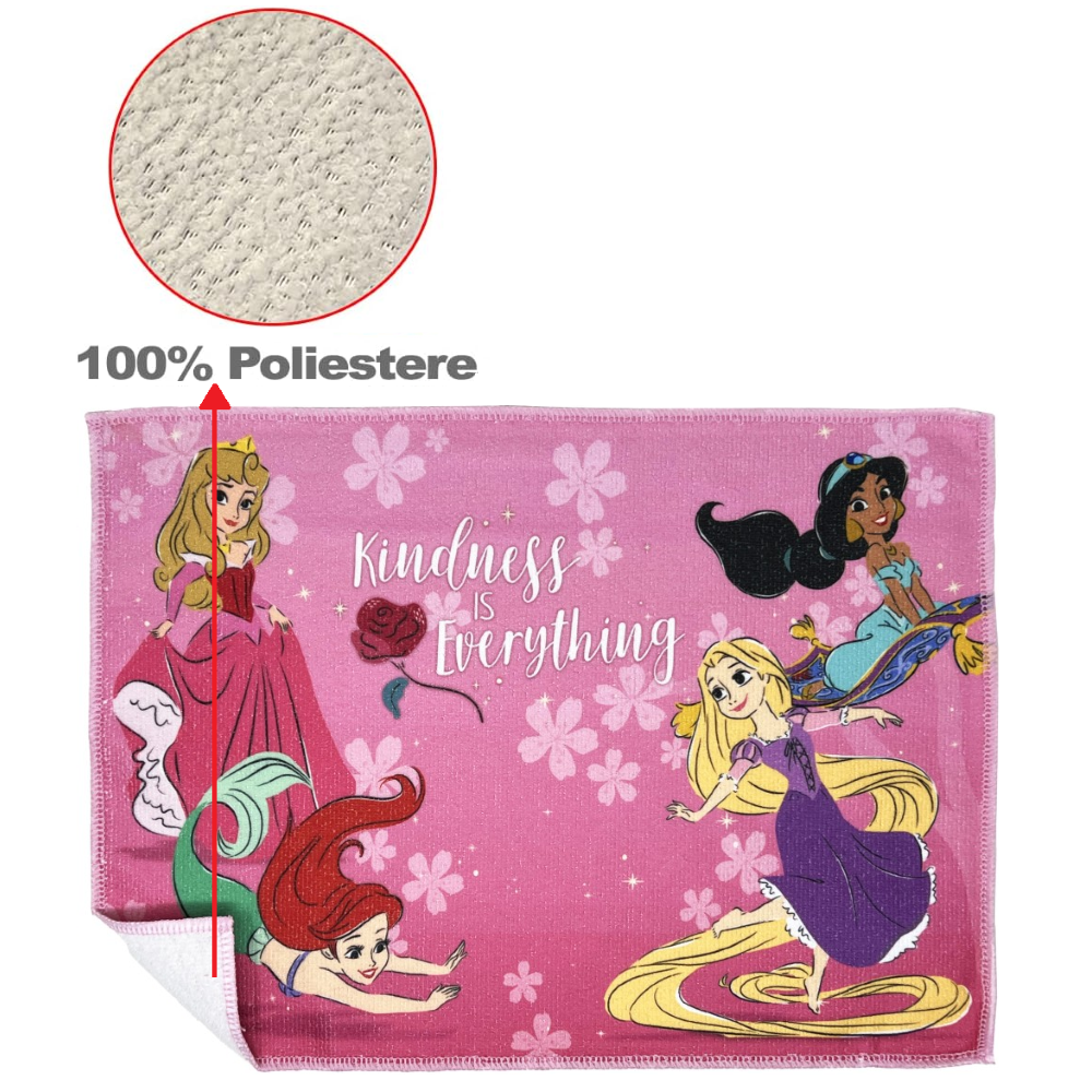 TOVAGLIETTA MAGICA PRINCIPESSE DISNEY IN TESSUTO DA COLAZIONE PRANZO CM.40X30 - PR0864