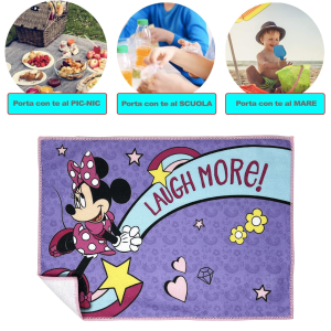 TOVAGLIETTA MAGICA MINNIE DISNEY IN TESSUTO DA COLAZIONE PRANZO CM.40X30 - MIN0864