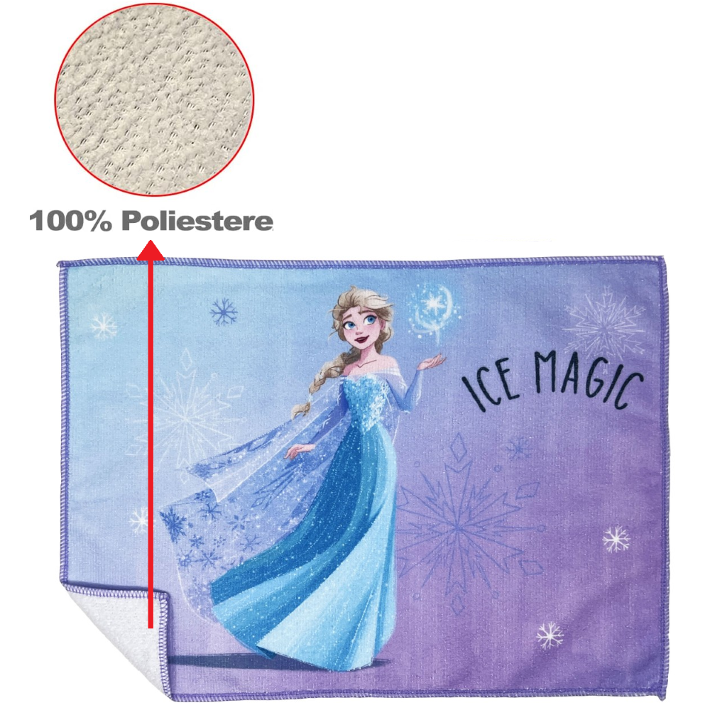 TOVAGLIETTA MAGICA FROZEN DISNEY IN TESSUTO DA COLAZIONE PRANZO CM.40X30 - FR0864