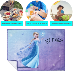 TOVAGLIETTA MAGICA FROZEN DISNEY IN TESSUTO DA COLAZIONE PRANZO CM.40X30 - FR0864