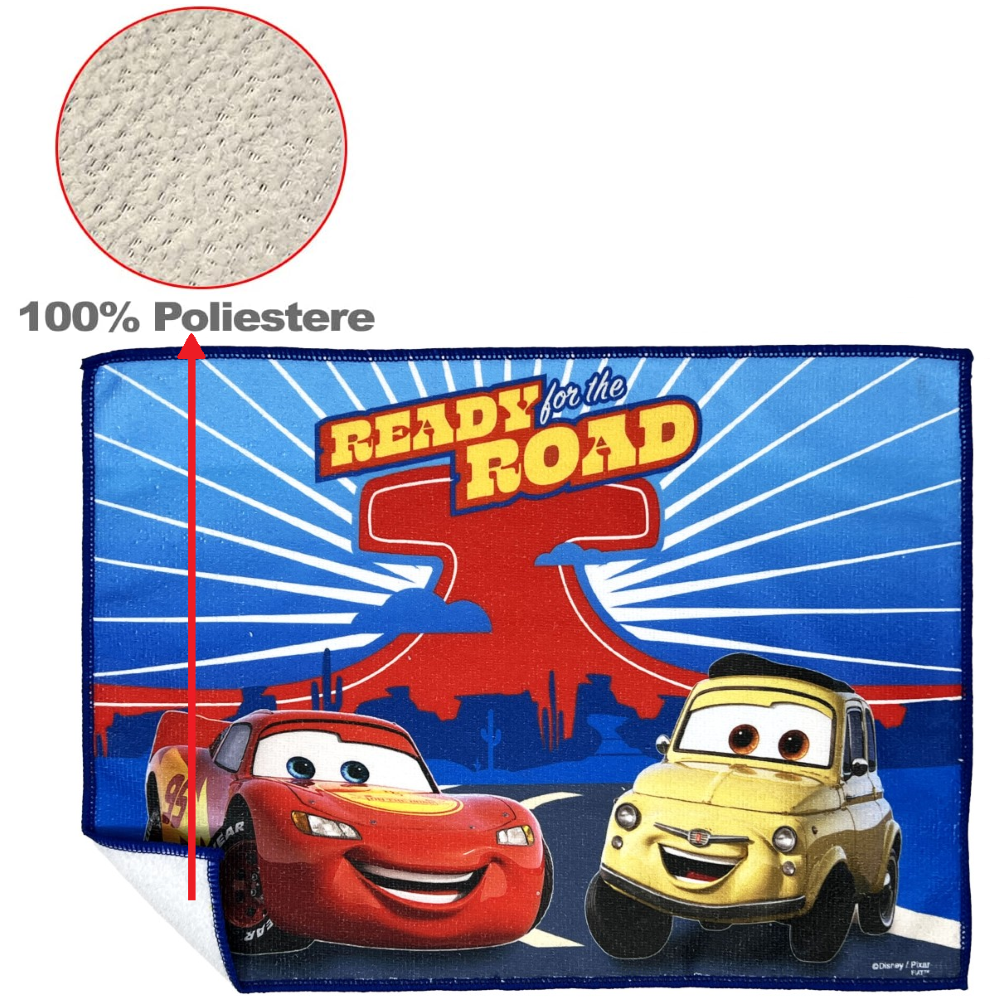 TOVAGLIETTA MAGICA CARS DISNEY IN TESSUTO DA COLAZIONE PRANZO CM.40X30 - CA0864