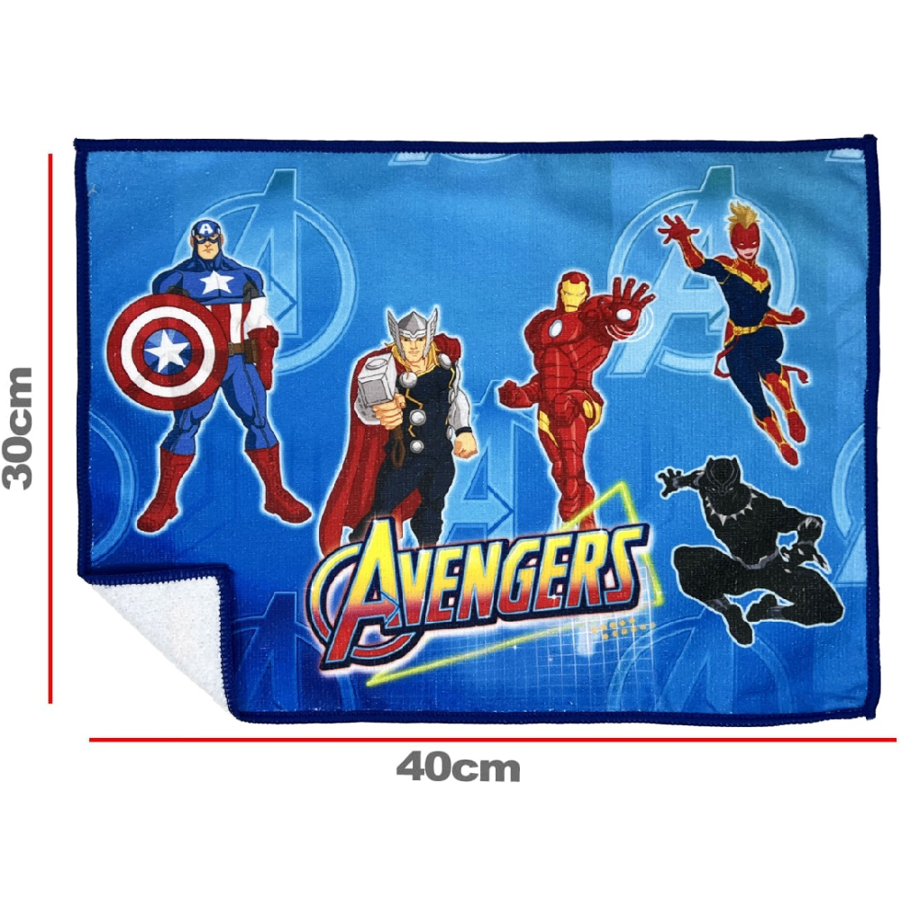 TOVAGLIETTA MAGICA AVENGERS MARVEL IN TESSUTO DA COLAZIONE PRANZO CM.40X30 - AV0864