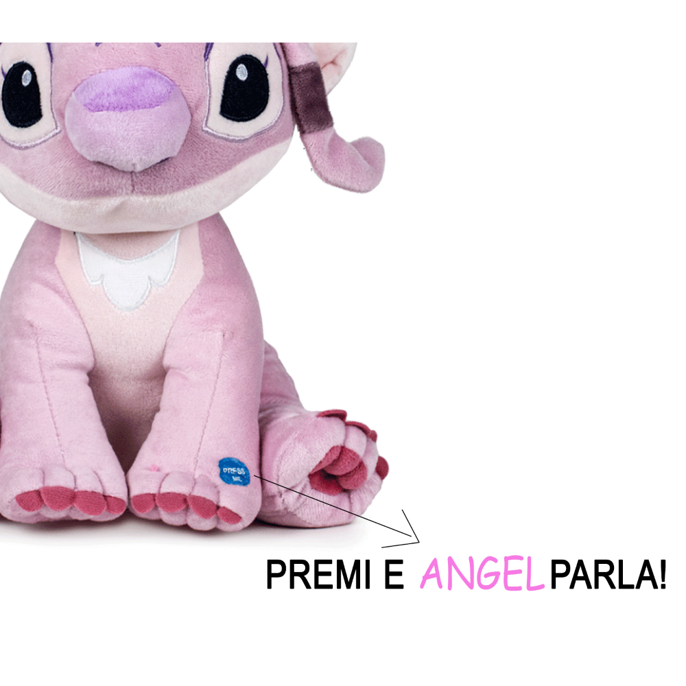 PELUCHE ANGEL LILO & STITCH ROSA CON SUONO DISNEY PUPAZZO 50 CM - DCL9272-8
