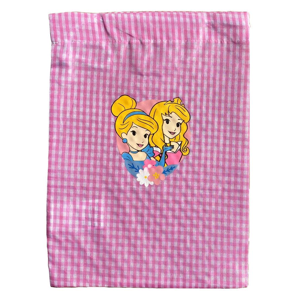 SET ASILO 3 PEZZI PRINCIPESSE DISNEY BAVETTA CON ELASTICO TOVAGLIETTA SACCA - PRI1002