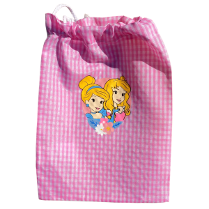 SET ASILO 3 PEZZI PRINCIPESSE DISNEY BAVETTA CON ELASTICO TOVAGLIETTA SACCA - PRI1002