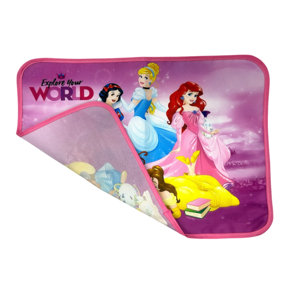 TOVAGLIETTA PRINCIPESSE DISNEY COLAZIONE SCUOLA IN POLIESTERE IMPERMEABILE CM. 40X30 - TV05PR