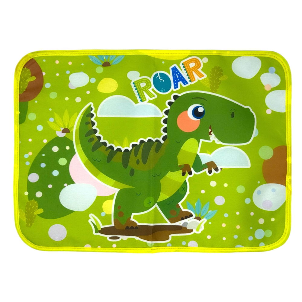TOVAGLIETTA DINOSAURI COLAZIONE SCUOLA IN POLIESTERE IMPERMEABILE CM. 40X30 - TV19DN