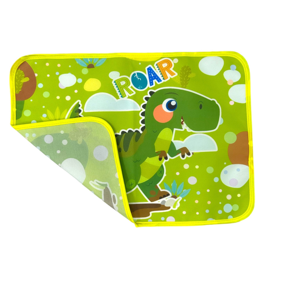 TOVAGLIETTA DINOSAURI COLAZIONE SCUOLA IN POLIESTERE IMPERMEABILE CM. 40X30 - TV19DN
