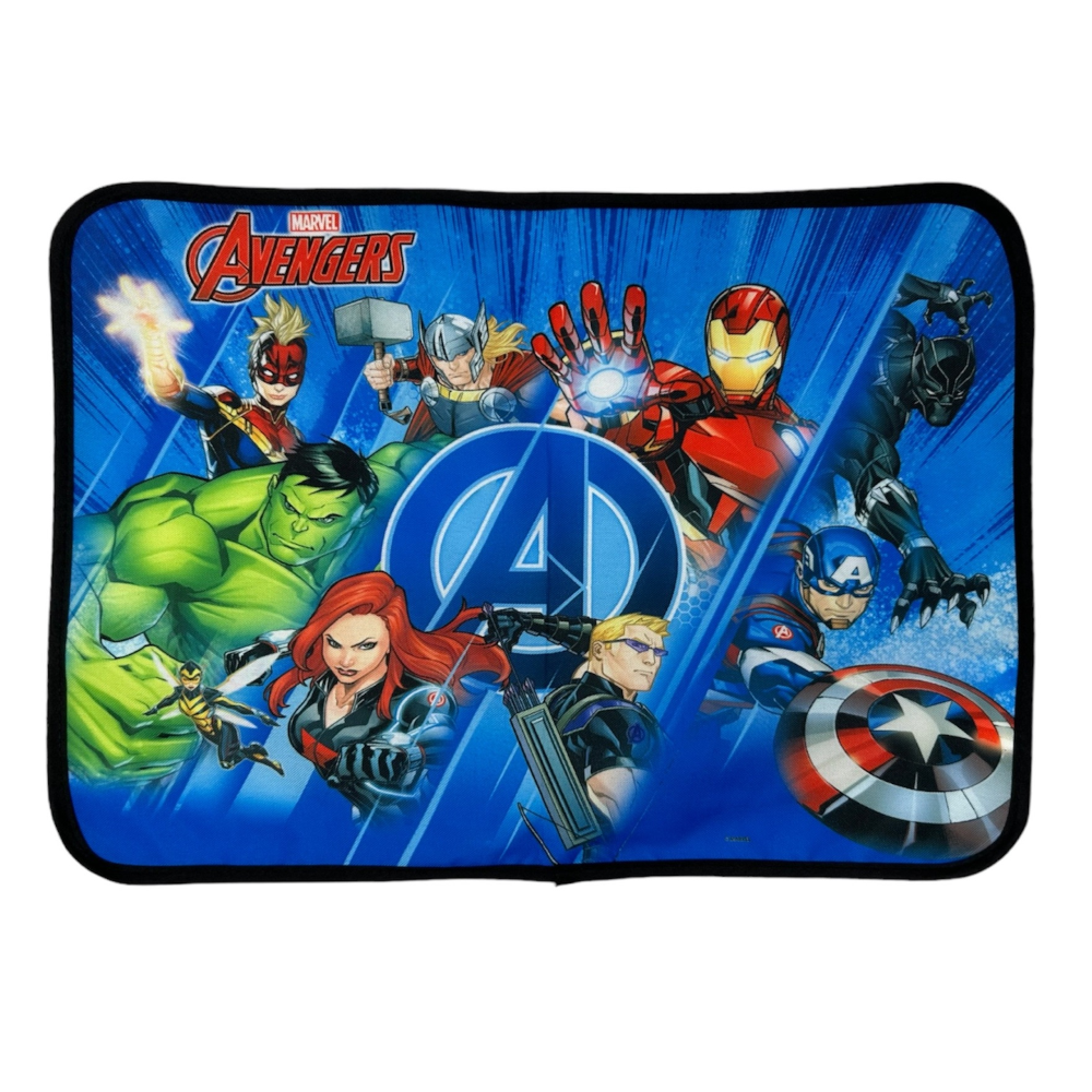 TOVAGLIETTA AVENGERS MARVEL COLAZIONE SCUOLA IN POLIESTERE IMPERMEABILE CM. 40X30 - TV15AV