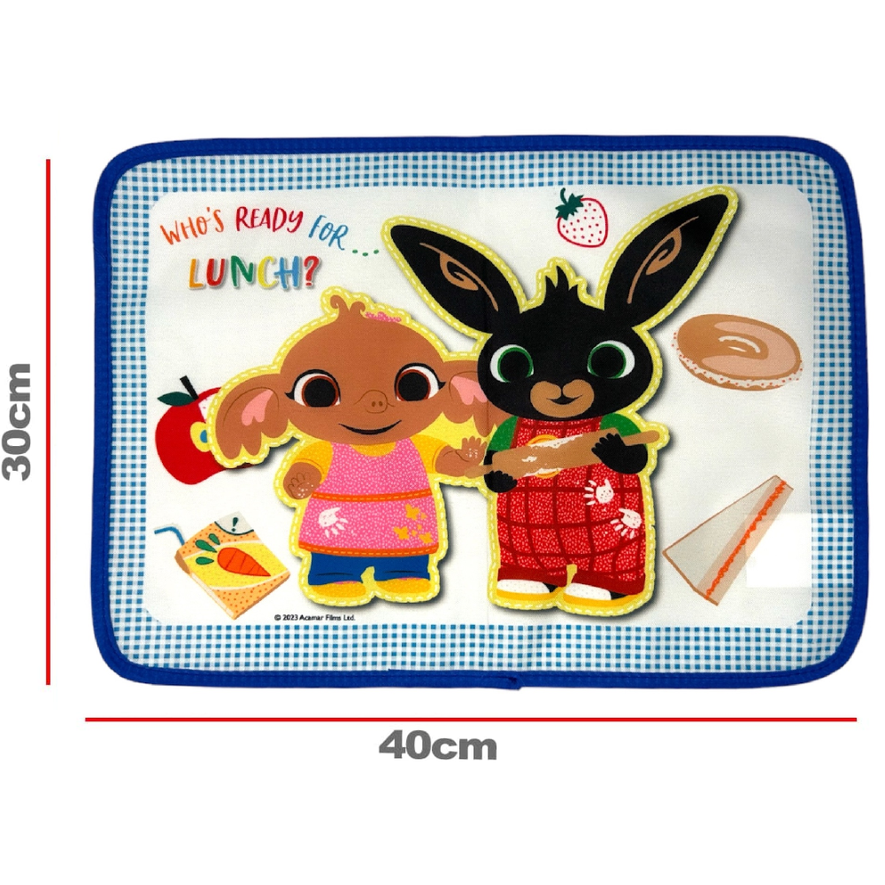 TOVAGLIETTA BING COLAZIONE SCUOLA IN POLIESTERE IMPERMEABILE CM. 40X30 - TV07BG