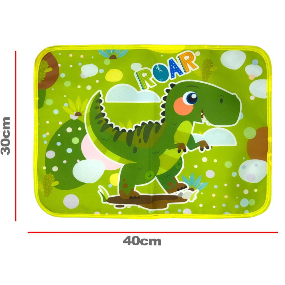 TOVAGLIETTA DINOSAURI COLAZIONE SCUOLA IN POLIESTERE IMPERMEABILE CM. 40X30 - TV19DN