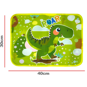 TOVAGLIETTA DINOSAURI COLAZIONE SCUOLA IN POLIESTERE IMPERMEABILE CM. 40X30 - TV19DN