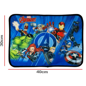 TOVAGLIETTA AVENGERS MARVEL COLAZIONE SCUOLA IN POLIESTERE IMPERMEABILE CM. 40X30 - TV15AV