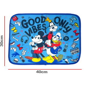 TOVAGLIETTA TOPOLINO DISNEY COLAZIONE SCUOLA IN POLIESTERE IMPERMEABILE CM. 40X30 - TV12MK