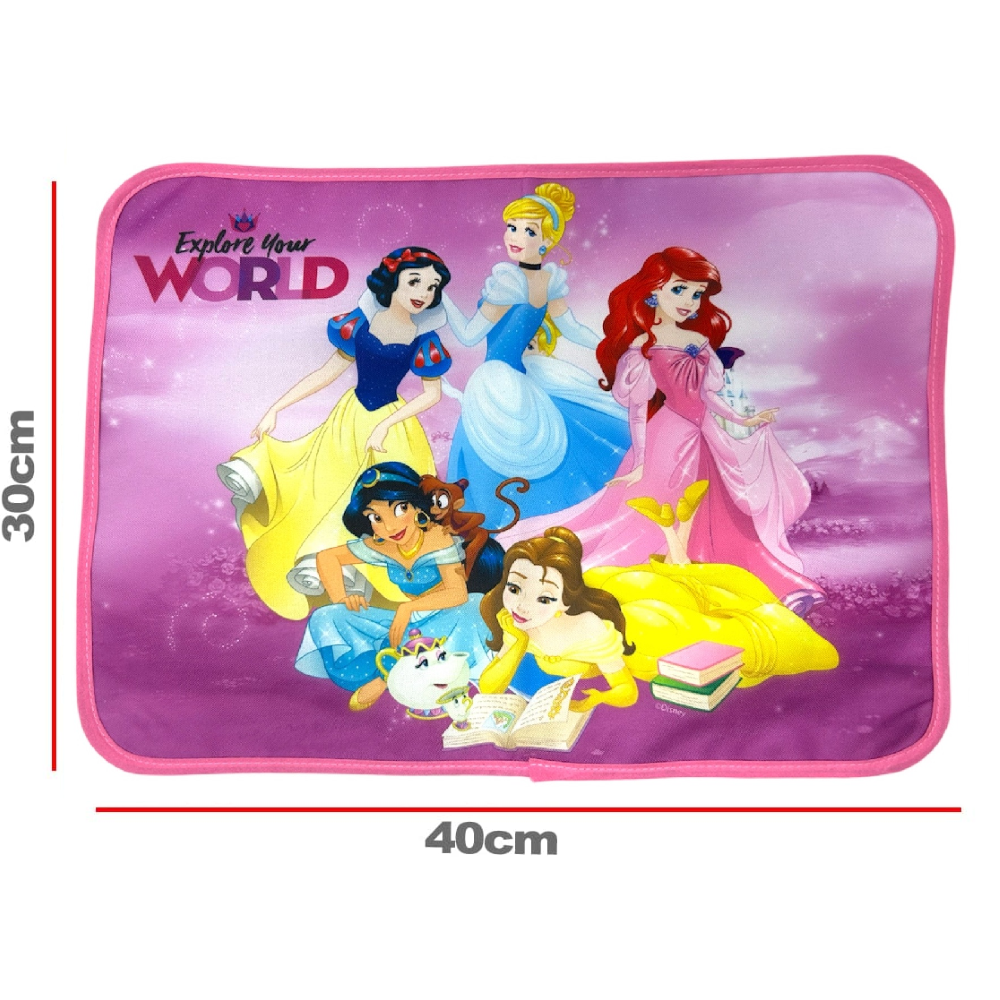 TOVAGLIETTA PRINCIPESSE DISNEY COLAZIONE SCUOLA IN POLIESTERE IMPERMEABILE CM. 40X30 - TV05PR