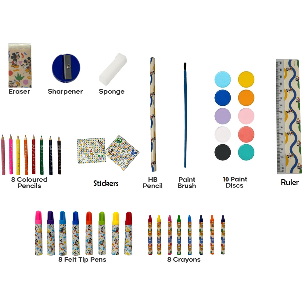 COLORI TOLOLINO MICKEY MOUSE DISNEY VALIGETTA 52 PEZZI BAMBINO - MIC0826