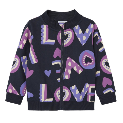 FELPA MAGLIONE CON ZIP MAGLIETTA BAMBINA - 13224049BLU