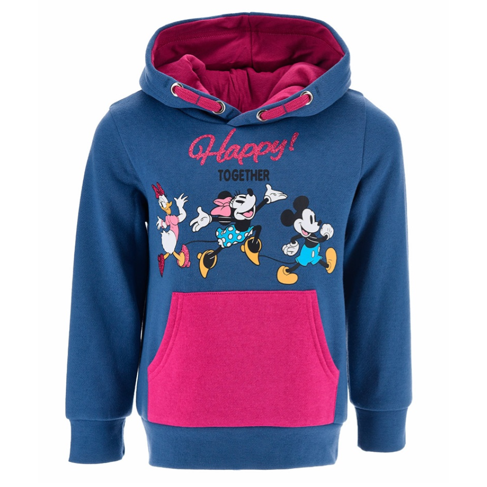 FELPA CON CAPPUCCIO DISNEY BAMBINA SUN CITY - HW1057BLU