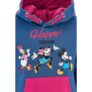 FELPA CON CAPPUCCIO DISNEY BAMBINA SUN CITY - HW1057BLU