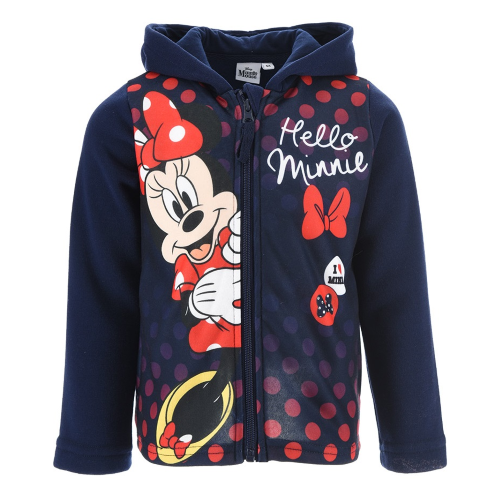 FELPA CON ZIP E CAPPUCCIO MINNIE DISNEY BAMBINA SUN CITY - HW1073BLU