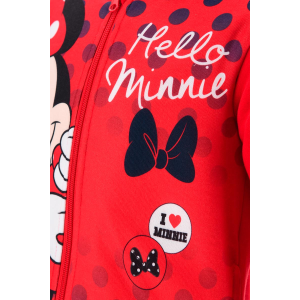 FELPA CON ZIP E CAPPUCCIO MINNIE DISNEY BAMBINA SUN CITY - HW1073ROSSO
