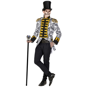 BASTONE SCHELETRO CON OCCHIO GALLEGGIANTE ABBATTIBILE ACCESSORI PER ABITO VESTITO TRAVESTIMENTO CARNEVALE 110 CM - 16788