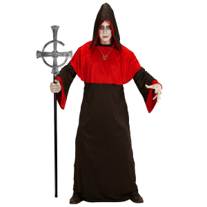 BASTONE PASTORALE MESSA NERA ABBATTIBILE ACCESSORI PER ABITO VESTITO TRAVESTIMENTO CARNEVALE 145 CM - 16789