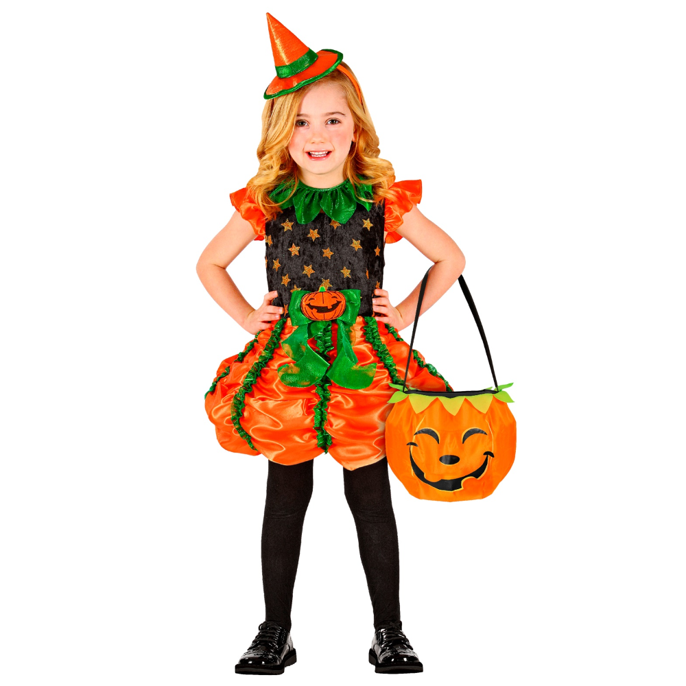 BORSETTA DOLCETTO O SCHERZETTO ZUCCA ACCESSORI HALLOWEEN CARNEVALE BAMBINA - 00698
