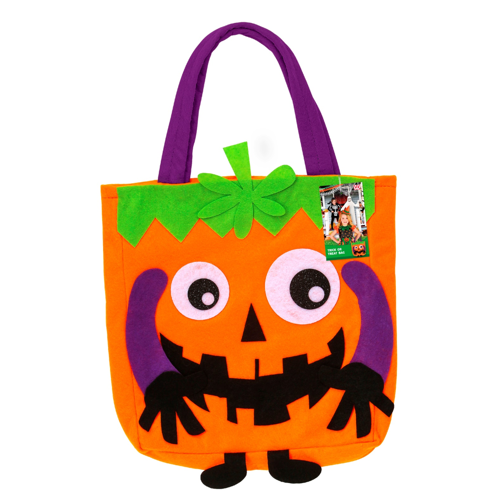 BORSETTA DOLCETTO O SCHERZETTO ZUCCA ACCESSORI HALLOWEEN CARNEVALE BAMBINA - 00781