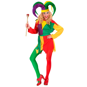 CALZE BICOLORE ROSSO/VERDE 40 DEN TG UNICA ADULTO ACCESSORIO TRAVESTIMENTO HALLOWEEN
