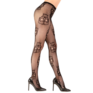 CALZE VELATE DIA DE LOS MUERTOS 50 DEN TG UNICA ADULTO ACCESSORIO TRAVESTIMENTO HALLOWEEN