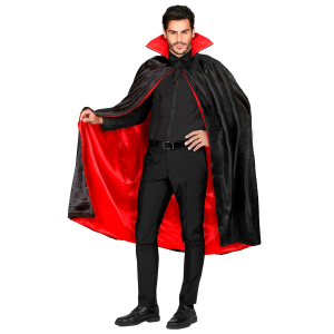MANTELLO FODERATO CON COLLETTO ACCESSORI PER TRAVESTIMENTO CARNEVALE HALLOWEEN - 3586F