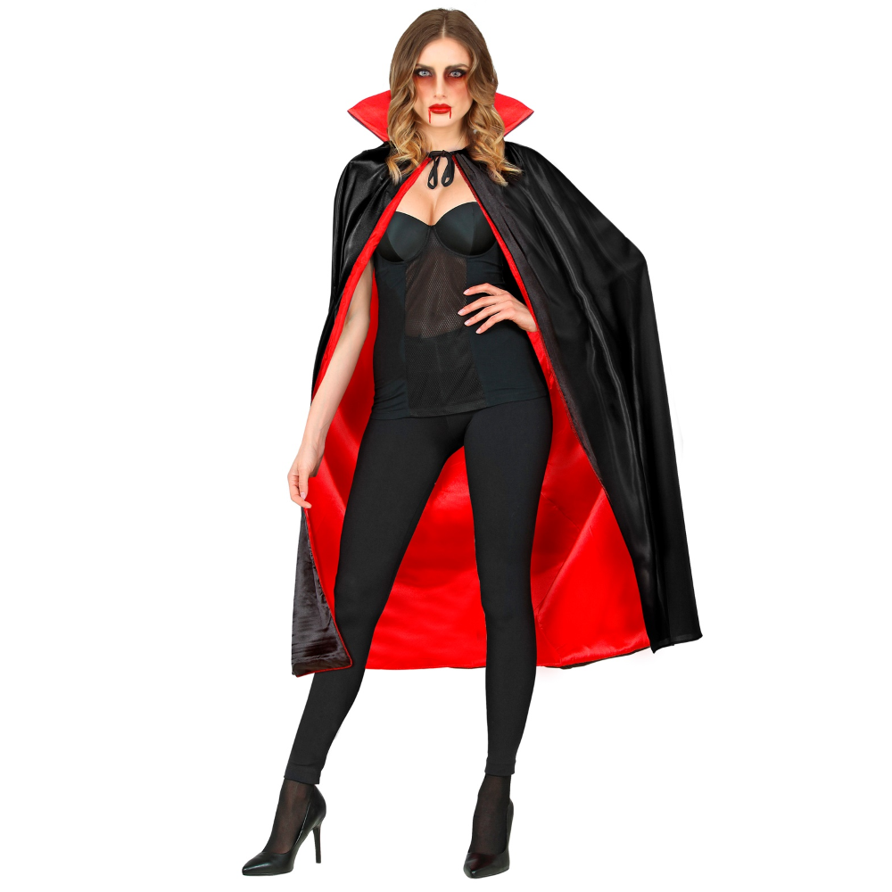 MANTELLO FODERATO CON COLLETTO ACCESSORI PER TRAVESTIMENTO CARNEVALE HALLOWEEN - 3586F