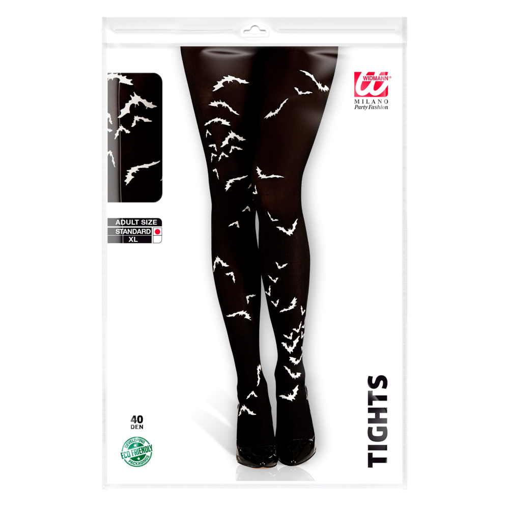 CALZE CON PIPISTRELLI 40 DEN TG UNICA ADULTO ACCESSORIO TRAVESTIMENTO HALLOWEEN - 4787P