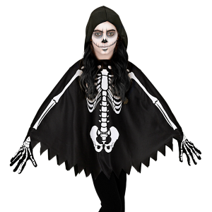 VESTITO CARNEVALE SCHELETRO TRAVESTIMENTO HALLOWEEN TAGLI AUNICA BAMBINO - 48153