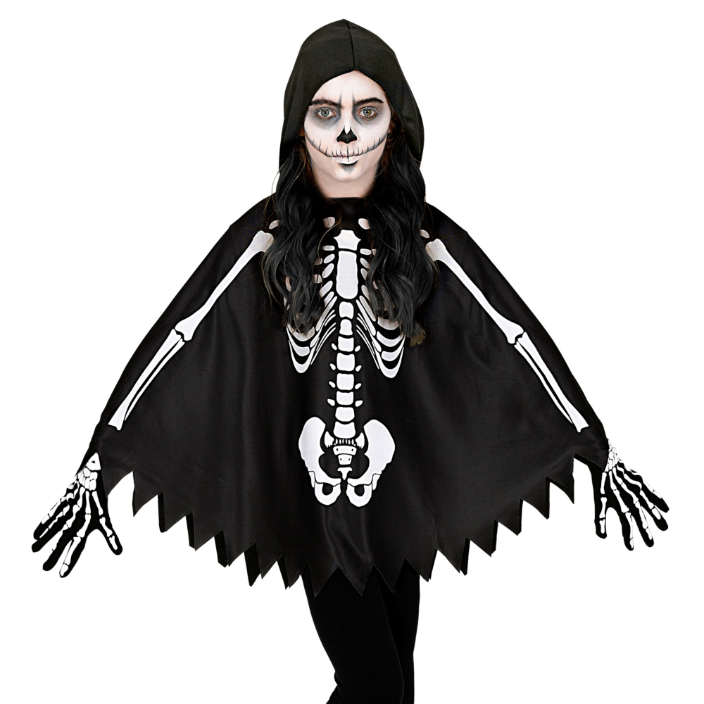 VESTITO CARNEVALE SCHELETRO TRAVESTIMENTO HALLOWEEN TAGLI AUNICA BAMBINO - 48153