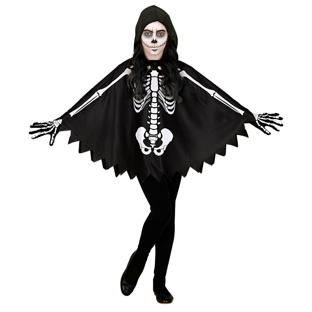 VESTITO CARNEVALE SCHELETRO TRAVESTIMENTO HALLOWEEN TAGLI AUNICA BAMBINO - 48153