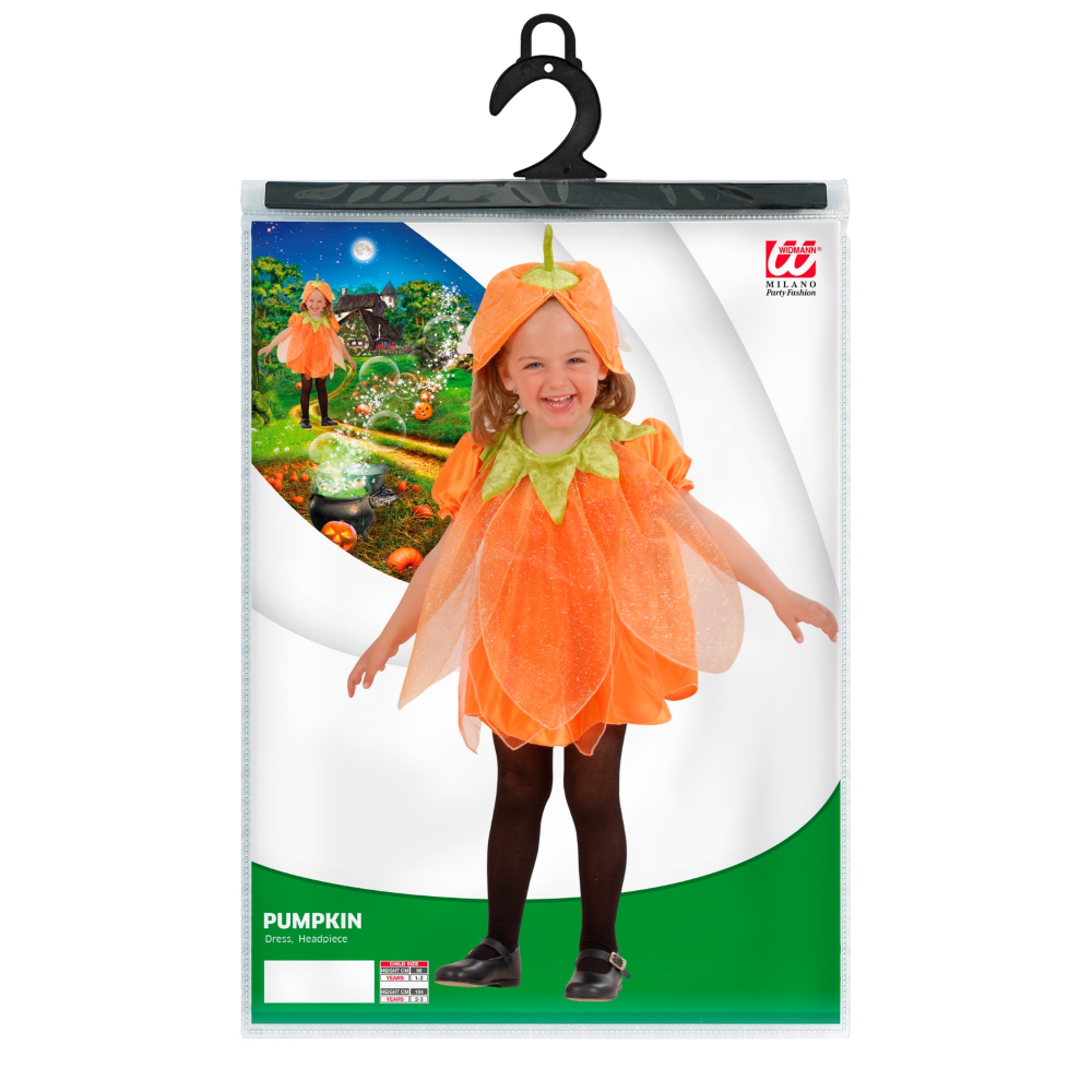 VESTITO CARNEVALE ZUCCA TRAVESTIMENTO HALLOWEEN BAMBINA - 4924