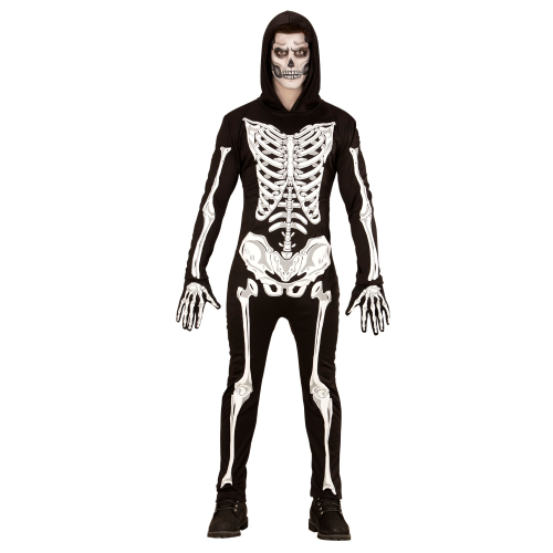 VESTITO CARNEVALE SCHELETRO TRAVESTIMENTO HALLOWEEN UOMO - 4950