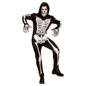 VESTITO CARNEVALE SCHELETRO TRAVESTIMENTO HALLOWEEN UOMO - 4950