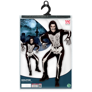 VESTITO CARNEVALE SCHELETRO TRAVESTIMENTO HALLOWEEN UOMO - 4950